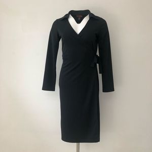 Y2K black wrap dress